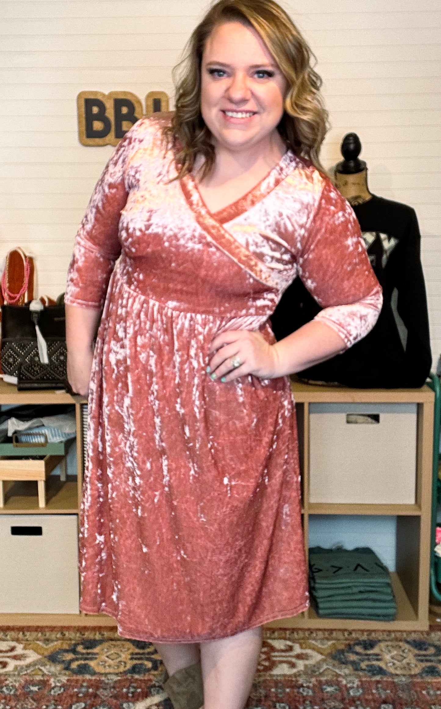 Olivia Velvet Dress